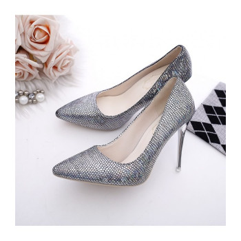 Sepatu Wanita Heels Silver